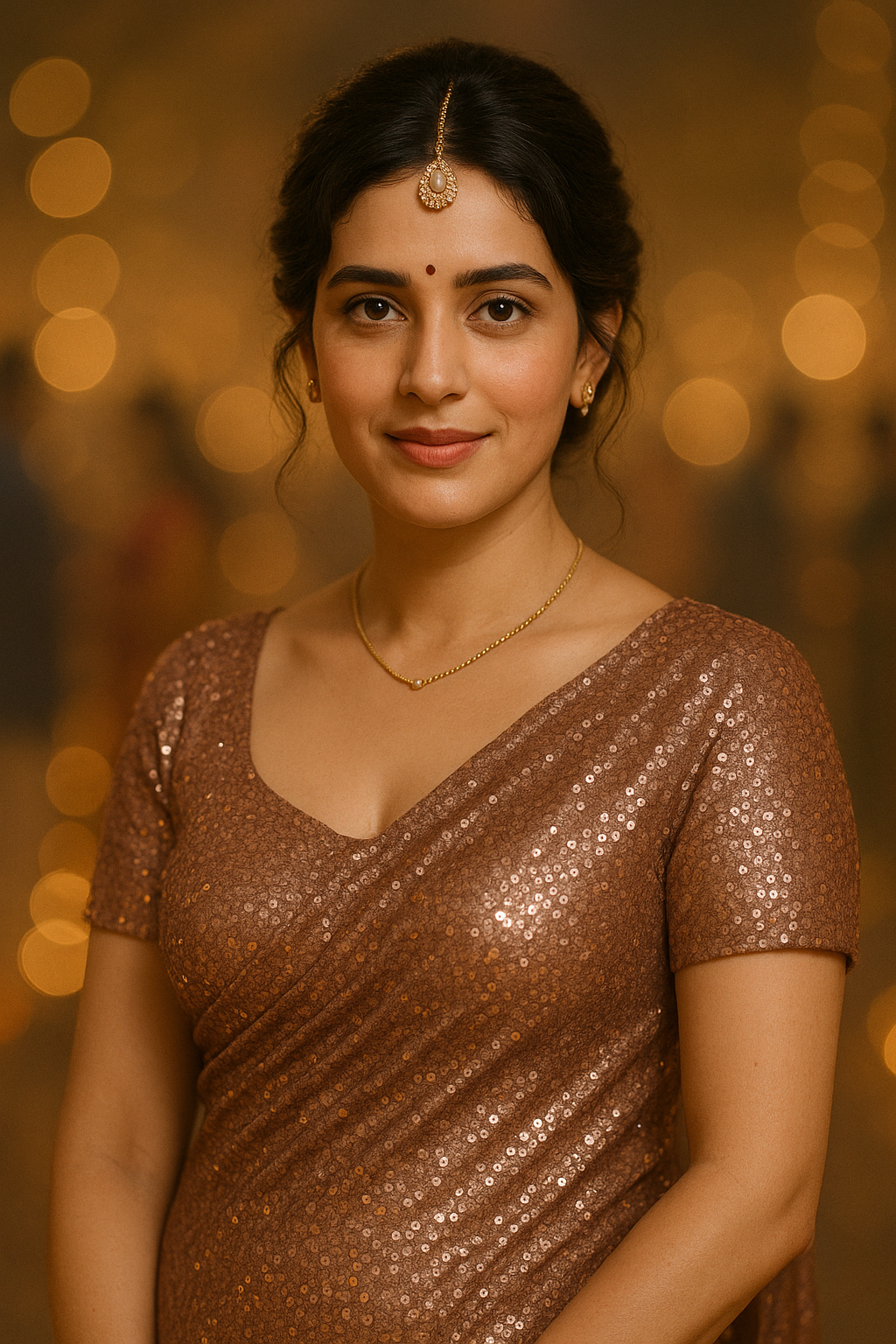 Witness a Stunning Festive Portrait of an Elegant Indian Woman